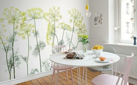 Papel de parede estiloso para a cozinha: tipos, cores, regras de seleção