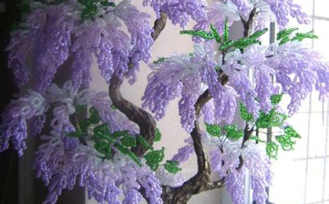 Decor interior DIY - bonsai cu mărgele