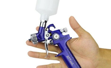 For fast and high-quality painting we use a spray gun from China