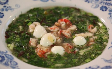 Starodávne ruské zdravé jedlo - botvinya, klasický recept na ľahkú a bohatú polievku
