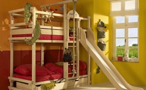 Stabil és gyönyörű barkács emeletes ágy