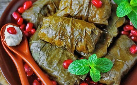 Recept Dolma na listoch hrozna z arménskej a azerbajdžanskej kuchyne