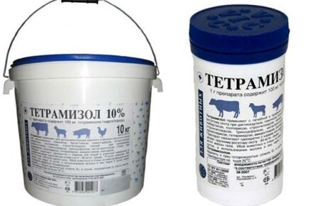 Instrucciones de uso de Tetramisole 10: características de uso para cada animal
