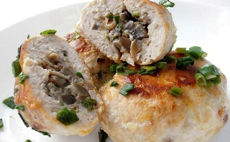 Cutlets with mushrooms and cheese in the oven and in a frying pan