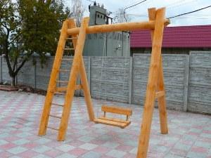 Homemade wooden swing