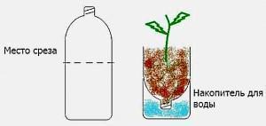vertikales Blumenbeet aus Plastikflaschen