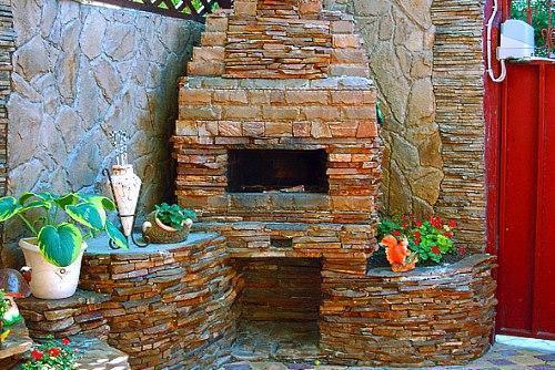 grill made of stone