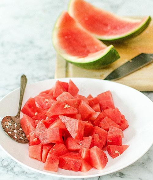 En liten mengde vannmelon vil ikke skade