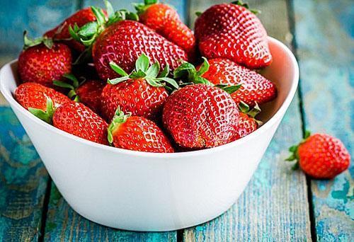 Strawberries from their garden