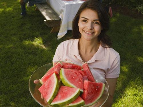 Süße duftende Wassermelone ohne Adern