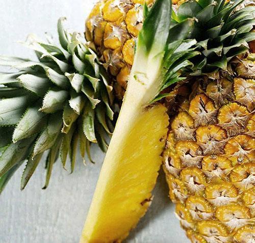 Fragrant juicy pineapple