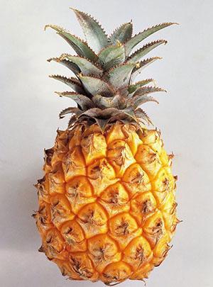 Ananas, yüksek konsantrasyonda C vitamini içerir.