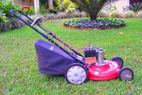 Çim bakımı için kompakt çim biçme makinesi