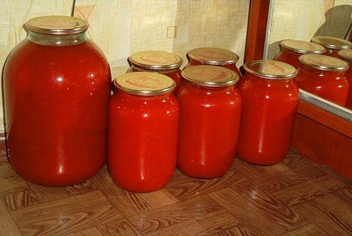 доматен сок за бъдеща употреба