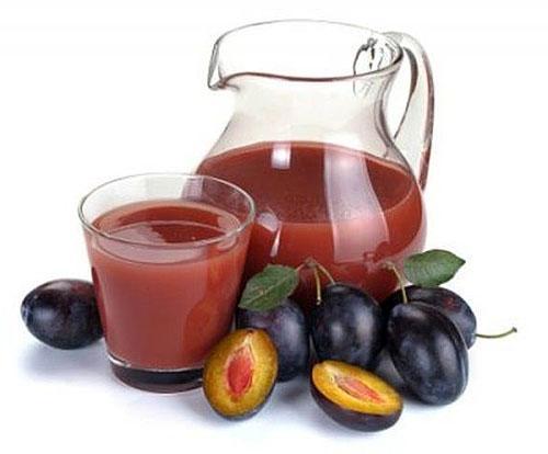 freshly squeezed juice from plums