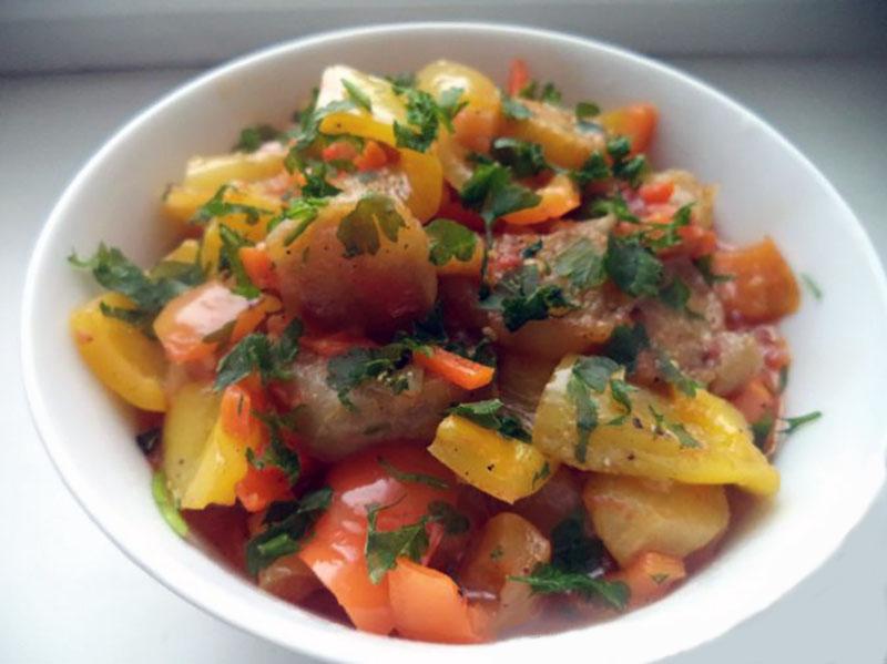 рецепта за соте от патладжан със зеленчуци