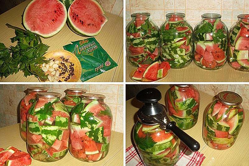 jednoduché recepty na vodné melóny na zimu v zaváracích pohároch