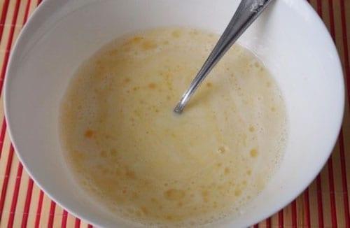 stir in melted butter and kefir