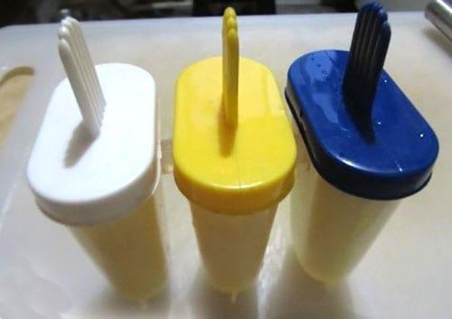 fill cups and put in the freezer