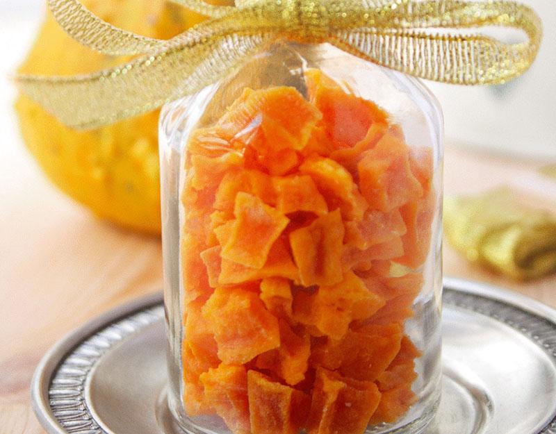 candied pumpkin at home in a dryer