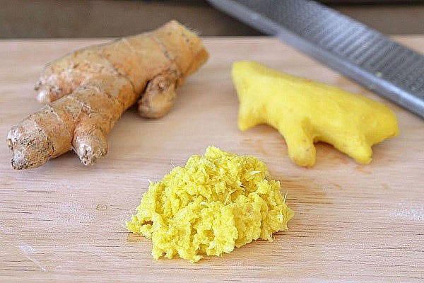 peel and grate ginger root