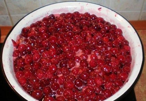 boil the cherries with sugar