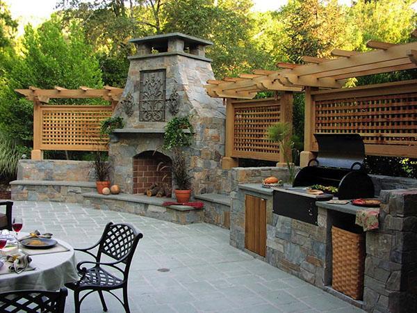 outdoor area with barbecue