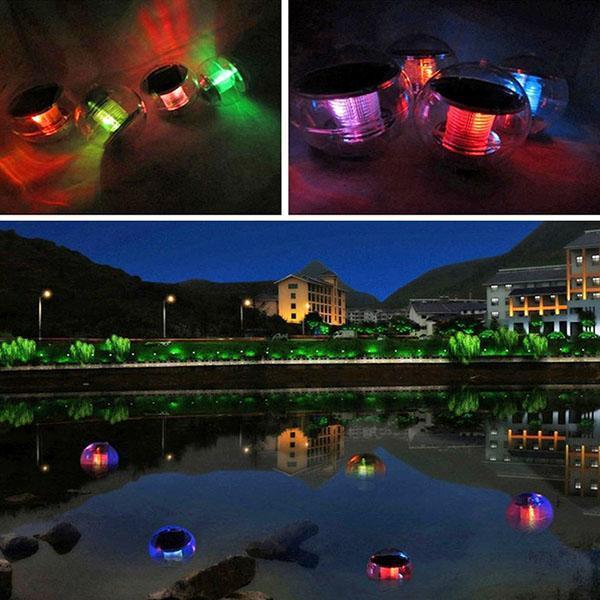lighting of reservoirs with floating lamps