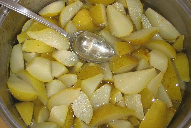 pears after the first boil