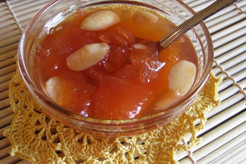 recept na hruškový džem s mandľami