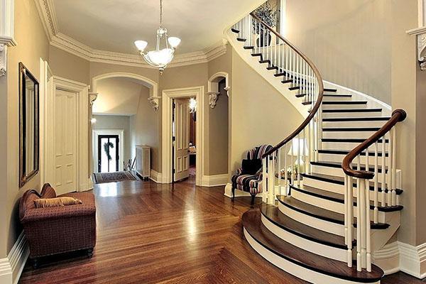 stairs to the second floor in a private house