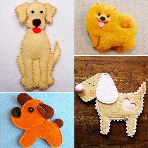 Brinquedos de natal em forma de cachorro