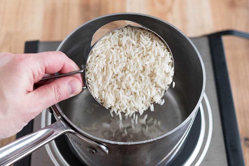 boil rice until cooked