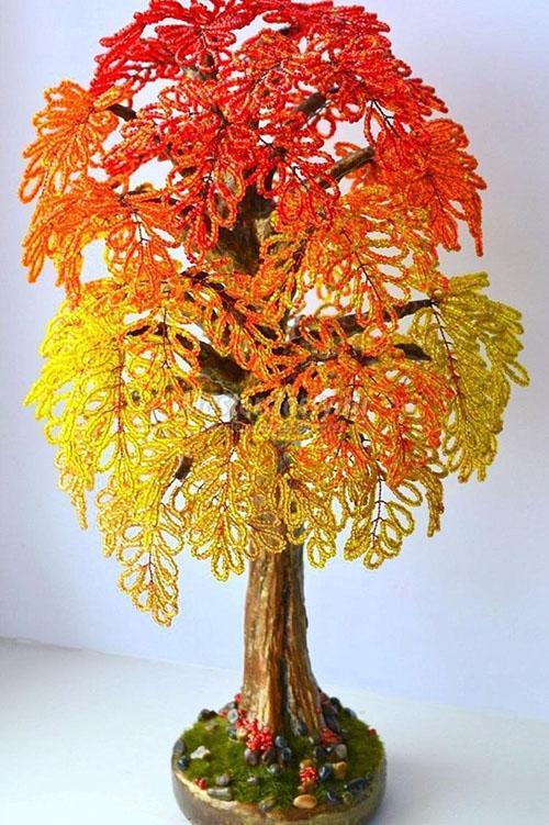 jesenný strom korálkový