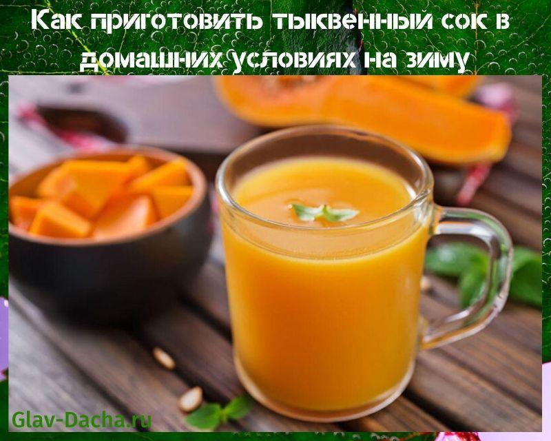 pumpkin juice at home for the winter