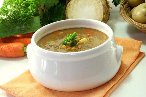 soup with lentils and potatoes