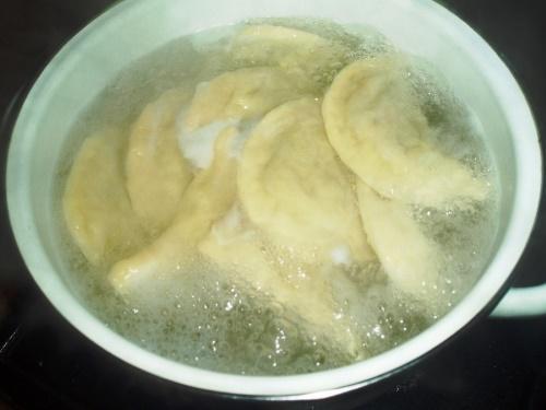 dumplings in a saucepan