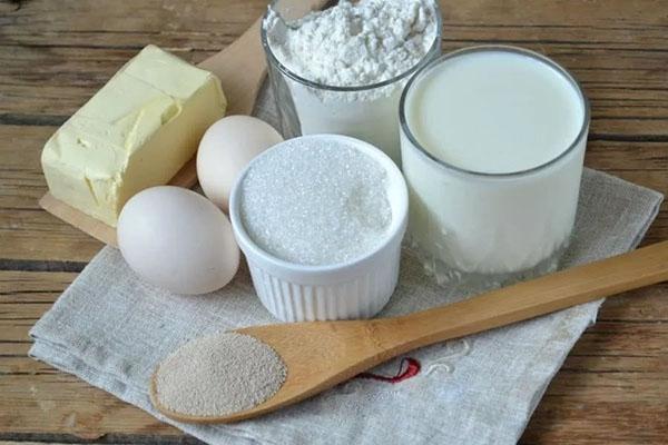 mayalı hamur için malzemeler