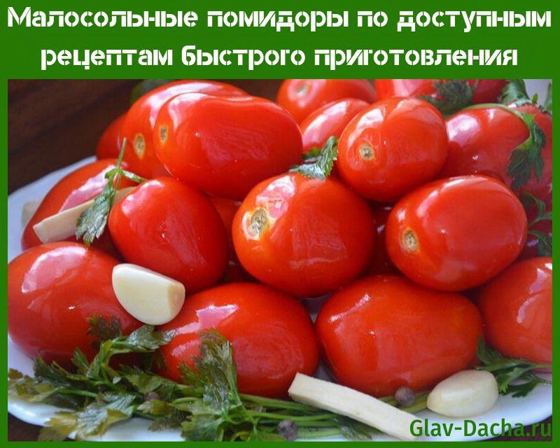 lehce solená rajčata