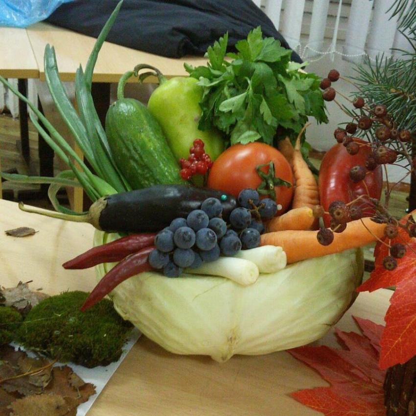 cómo hacer una composición de verduras