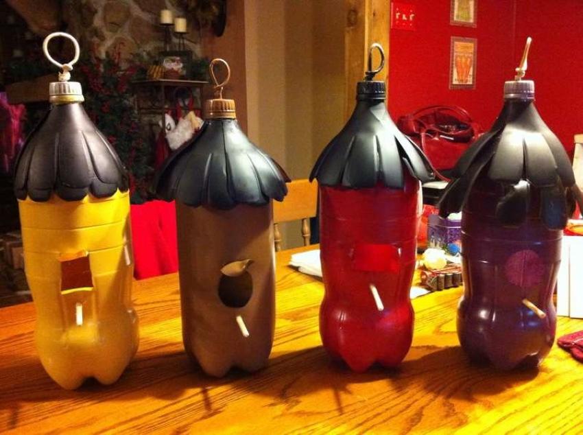 birdhouses from bottles
