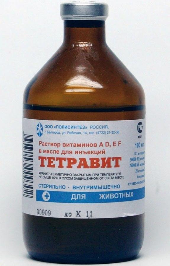 tetravit för djur: bruksanvisning