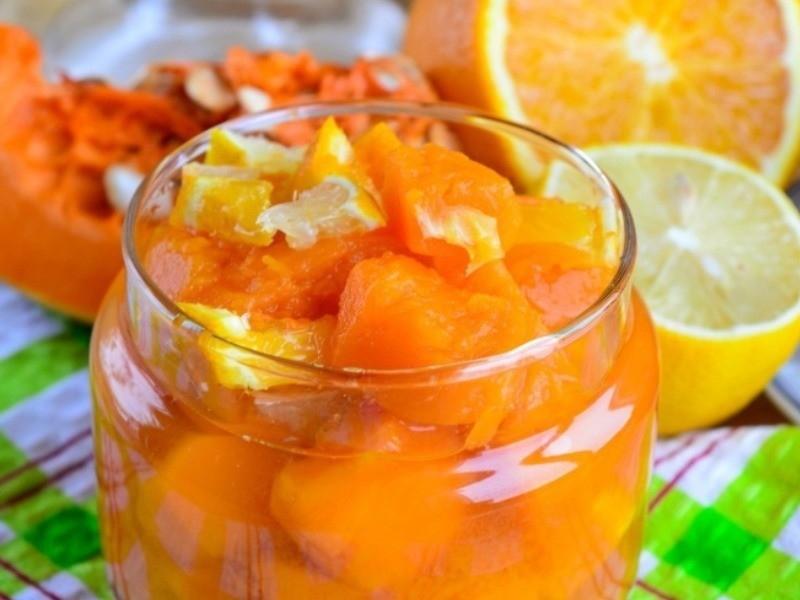 μαρμελάδα κολοκύθας με λεμόνι και πορτοκάλι