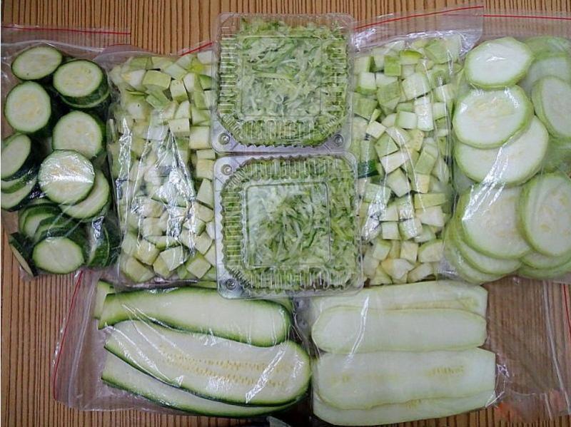 frysa zucchini för vintern hemma