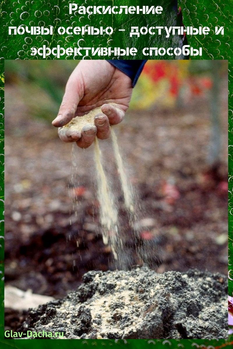 desoxidació del sòl a la tardor