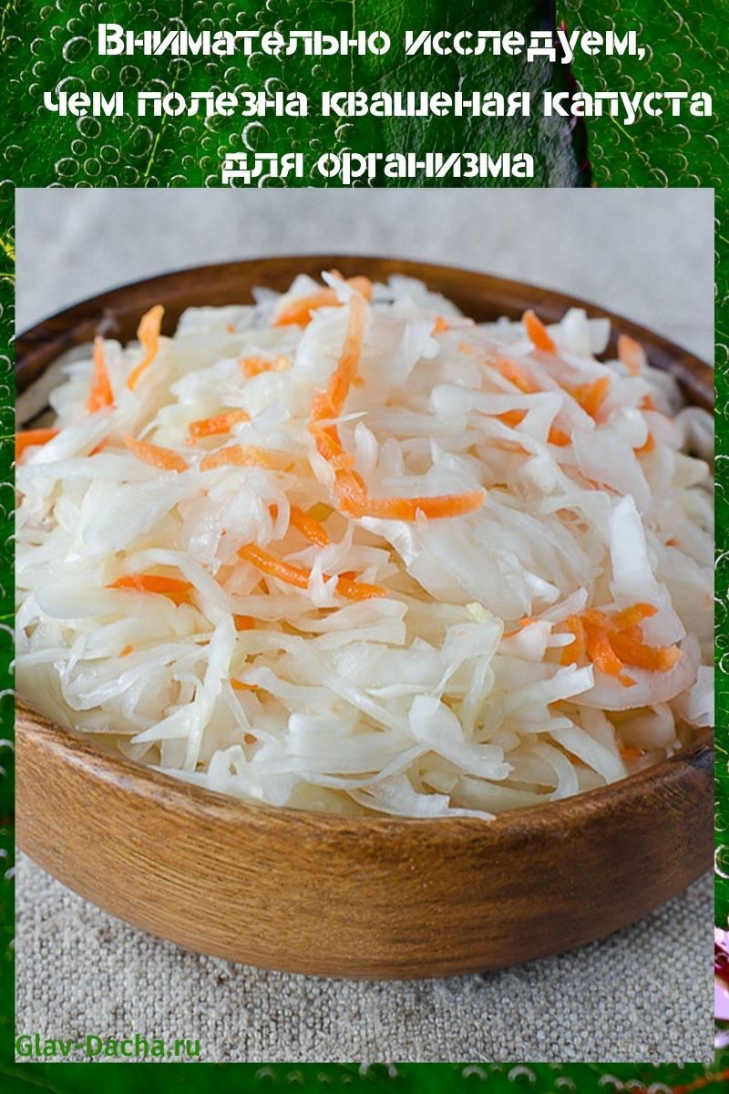what is the use of sauerkraut for the body